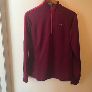 Nike dry fit long sleeve pull up size L